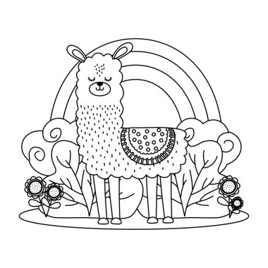 Llama karikatür tasarımı