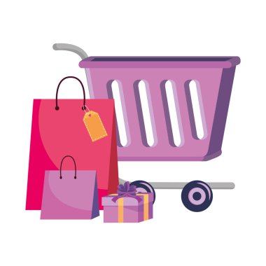 Alışveriş sepeti ve çanta simge tasarımı