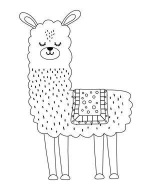 Llama karikatür tasarımı