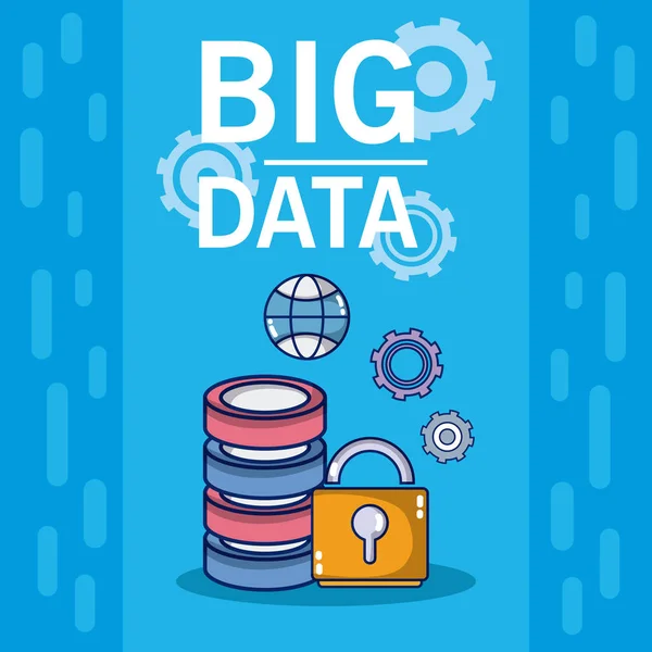 Concepto de tecnología Big Data — Vector de stock