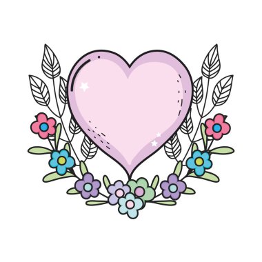 kalp şeklinde çiçek dekorasyon