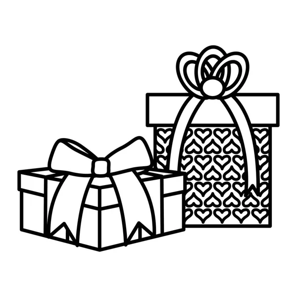 Regalos de fiesta cajas regalos — Vector de stock