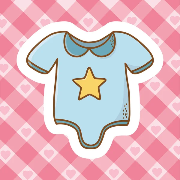 Schattige baby douche cartoon — Stockvector