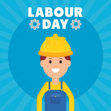 Oluşturucu işçisi kask ile