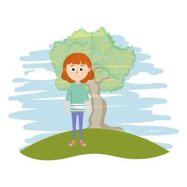 Tatlı kız çizgi filmi.