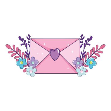 Zarf kalp ve çiçek