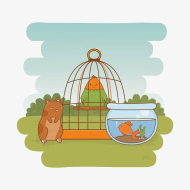 küçük maskotlar karakter grubu