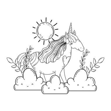 bulutlar güzel küçük Unicorn