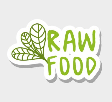 doğal yaprakları ile organik gıda mesajı