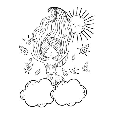 bulutlar fairytale karakter güzel deniz kızı