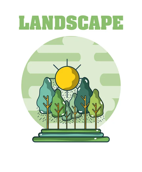 Landschap milieu landschap — Stockvector