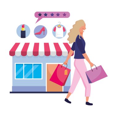 Kadın alışveriş online tasarım