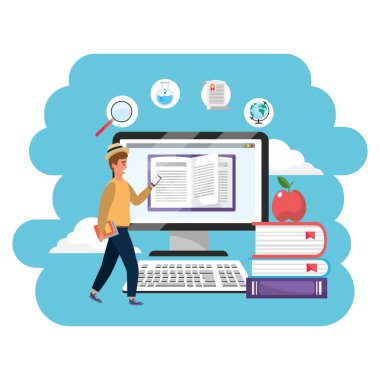 Online eğitim bin yıllık öğrenci bilgisayar