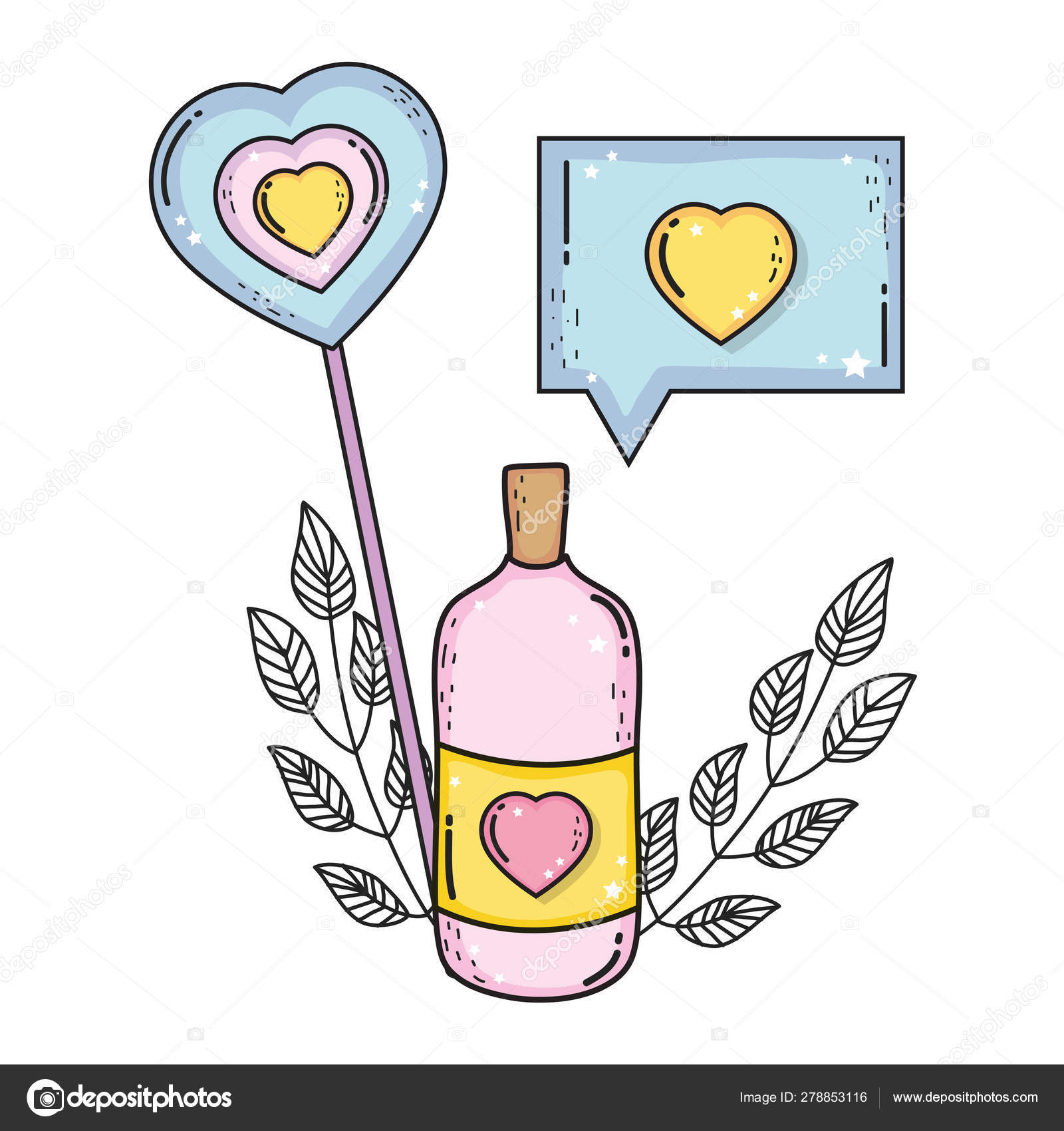 Download Cute mason jar with love hearts — Stock Vector © stockgiu ...