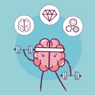 Şirin beyin karikatür kart