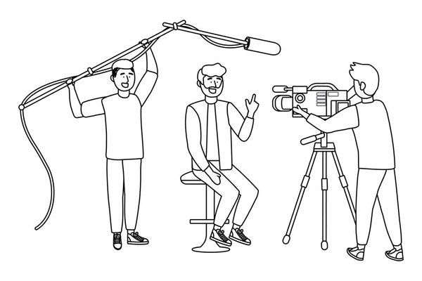 Projeto de reportagem de radiodifusão —  Vetores de Stock