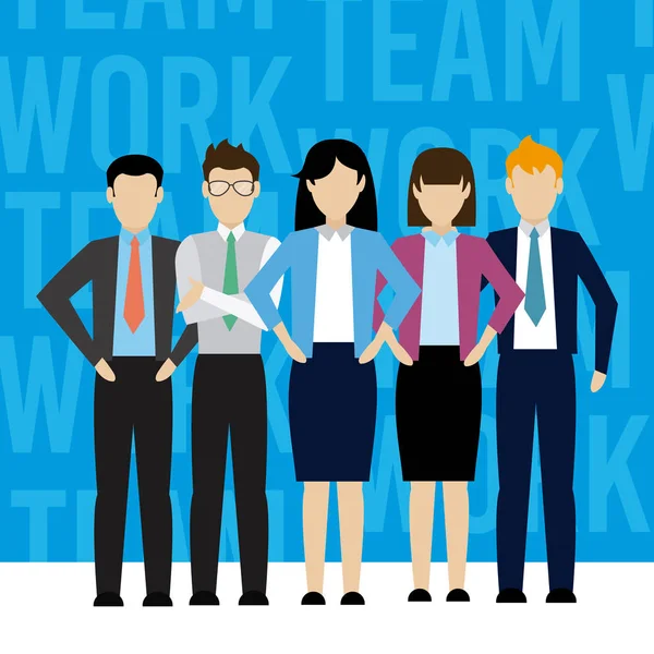 İş takım çalışması konsepti