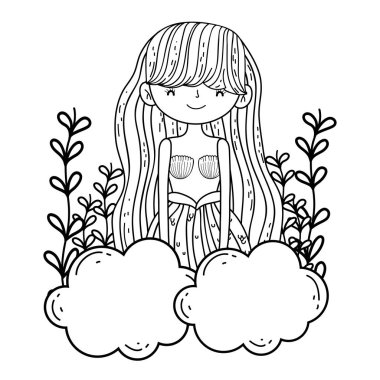 bulutlar fairytale karakter güzel deniz kızı