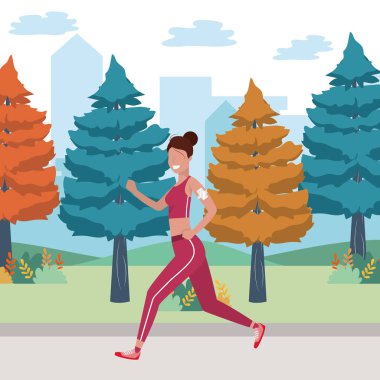 Fitness spor tren karikatür