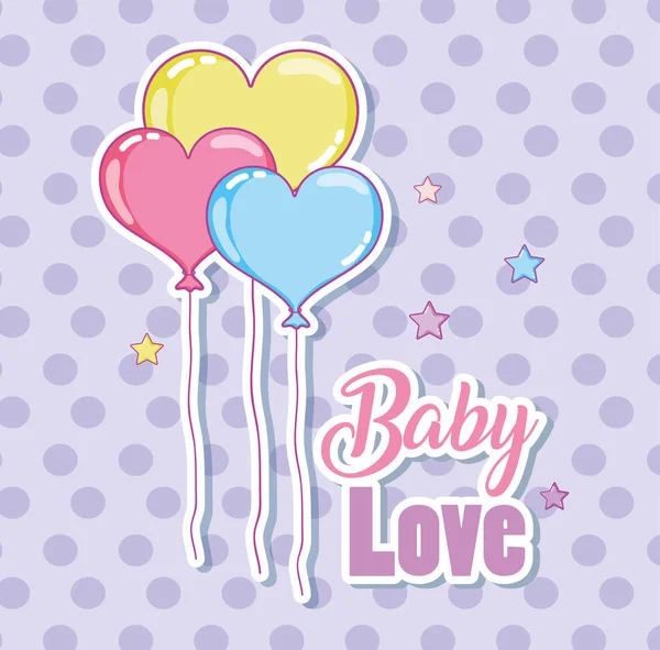 Baby love kort — Stock vektor