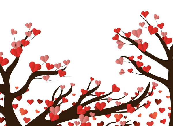 Walentynki serca kreskówka — Wektor stockowy