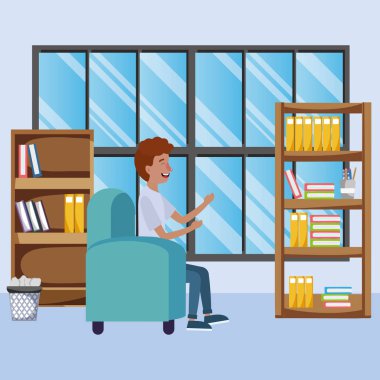 Genç adam çizgi filmi