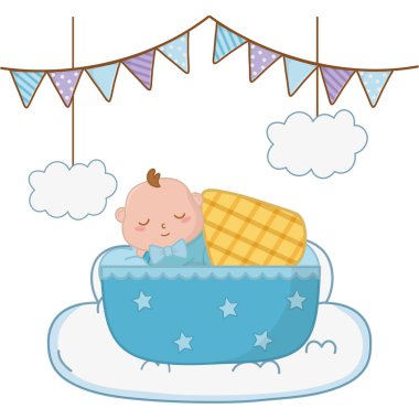 beşikte uyuyan bebek