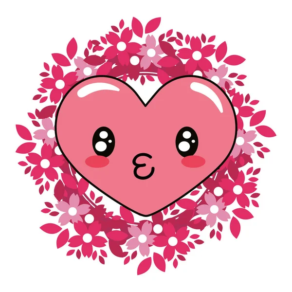 Love heart cartoon — Stock Vector