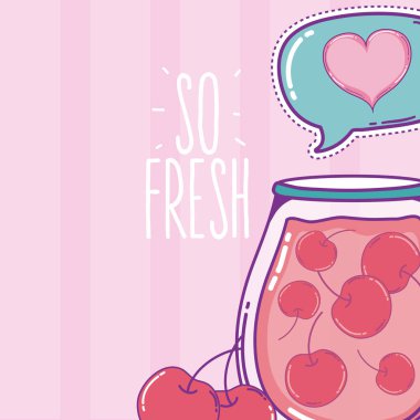 Mason kavanozunda taze meyve suyu