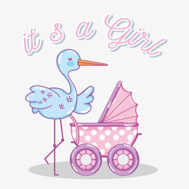 Onun bir kız bebek duş kartı