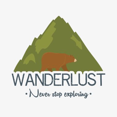 manzara ve ayı boz sahne ile wanderlust etiket