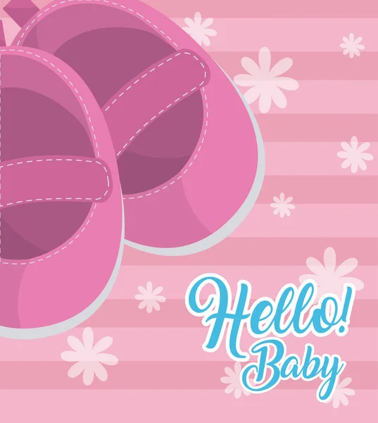 Merhaba bebek kartı — Stok Vektör
