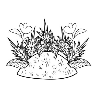 güzel sevimli bahçe sahnesi