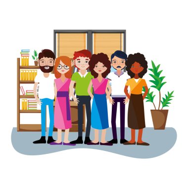 Arkadaşları office çizgi film içinde