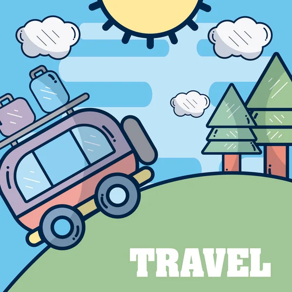 Cestování a prázdniny — Stockový vektor