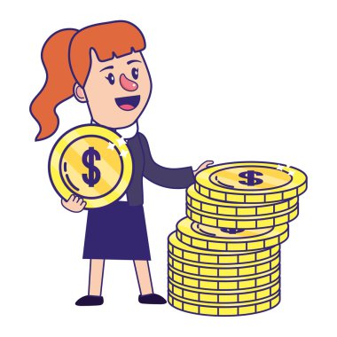 İş kadını bankacılık finansal planlama