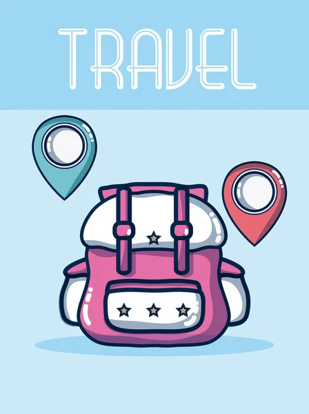 Vacaciones y viajes — Vector de stock