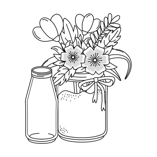 Bloemen natuur bloemen cartoon — Stockvector