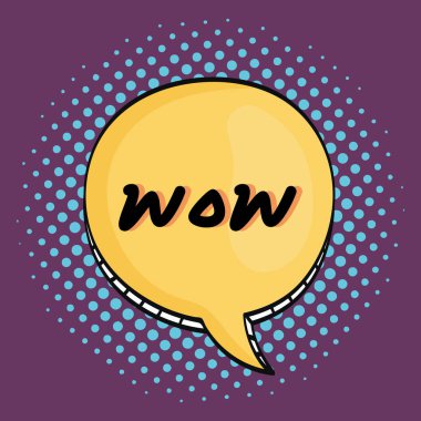 wow mesajı ile konuşma balonu