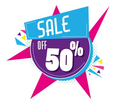 Alışveriş afişi memphis tarzı kapalı Satış