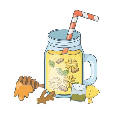 lezzetli sağlıklı yemek karikatür