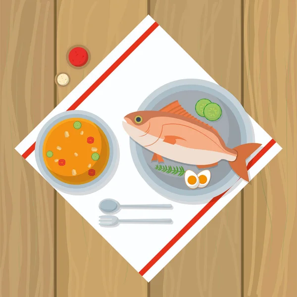 美味的食品卡通 — 图库矢量图片