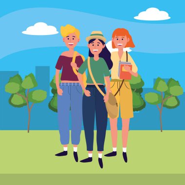 Gençler arkadaşlar çizgi