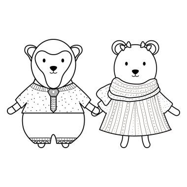 sevimli dişi kutup ayısı ve maymun