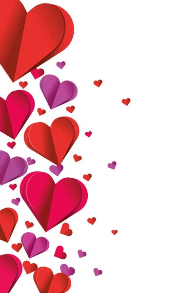Sevgililer günü kalp karikatür — Stok Vektör