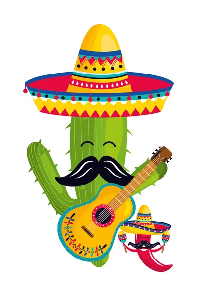 Cartoni animati cultura messicana — Vettoriale Stock