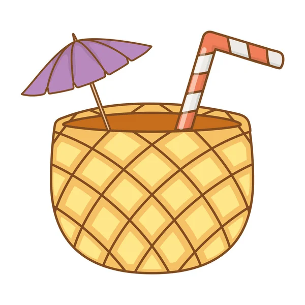 Pina Colada cartoon — Stockvector