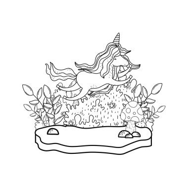 şirin peri masalı tek boynuzlu at peyzaj