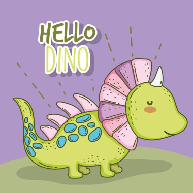 cute styracosaurus wildlife dino animal clipart