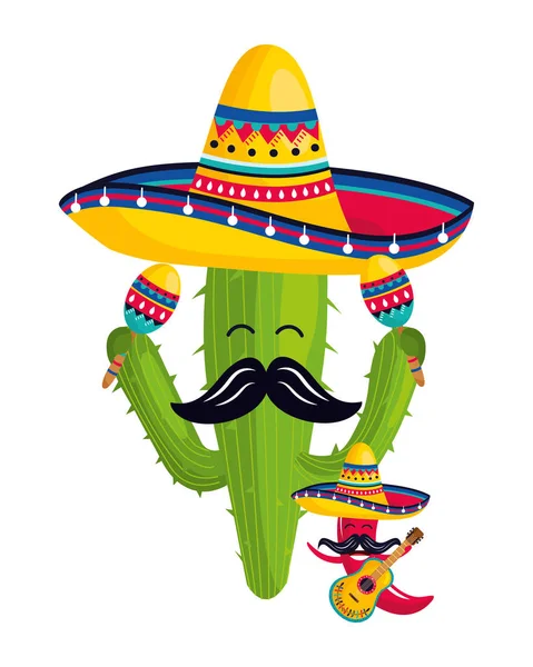 Cartoni animati cultura messicana — Vettoriale Stock